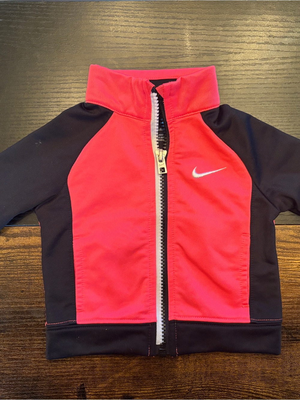 Nike Youth Pink and Black Zip Front 6m